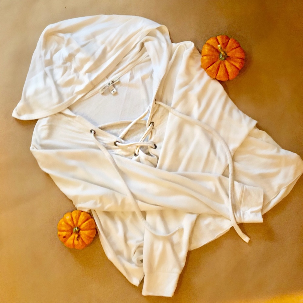 Express Comfy Lace Up Top